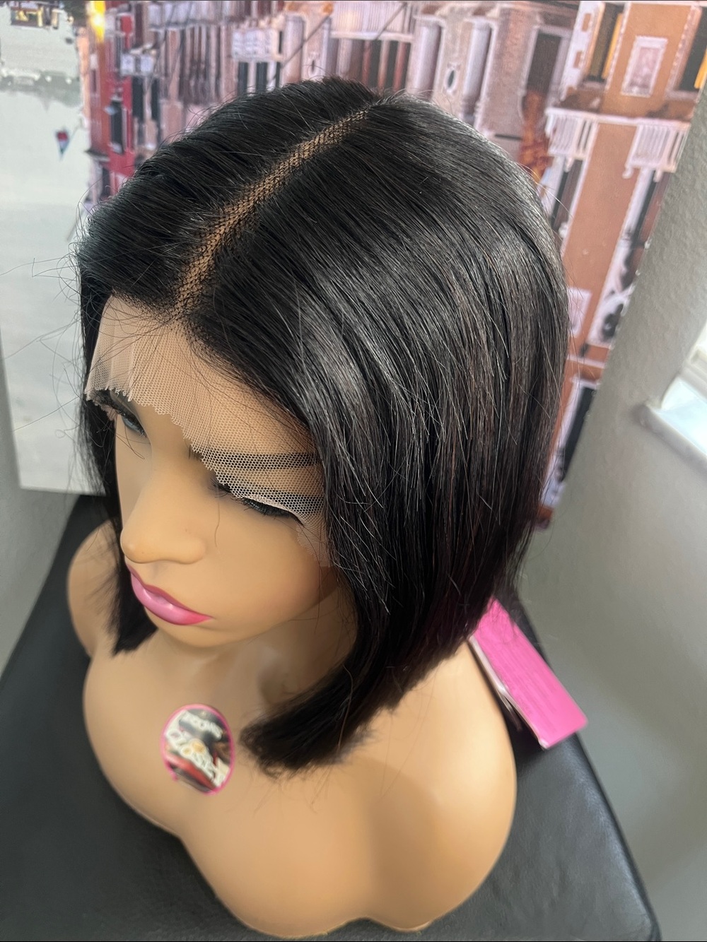 Blunt long bob , pre parted 100% human hair about 12” to 14” - Picture 3 of 6